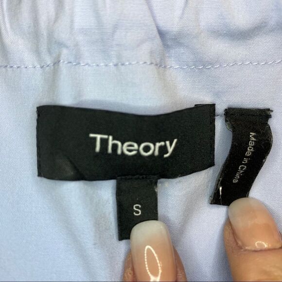 Theory Drawstring Collar Button Down Shirt - Picture 8 of 8